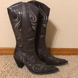 Helen' Heart Cowboy Boots